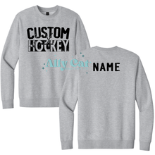 Load image into Gallery viewer, custom hockey crewneck/hoodie Youth & Adult