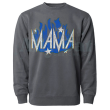 Load image into Gallery viewer, mama rocker flames blue