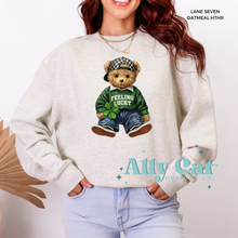 Load image into Gallery viewer, feeling lucky bear adult crew/hoodie