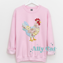Load image into Gallery viewer, patchwork duck/chicken/bunny crewneck/hoodie
