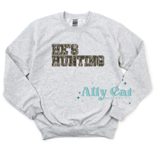 Load image into Gallery viewer, He's Hunting Camo Print Crewneck