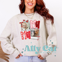 Load image into Gallery viewer, custom mama polaroid picture crewneck

