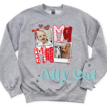 Load image into Gallery viewer, custom mama polaroid picture crewneck
