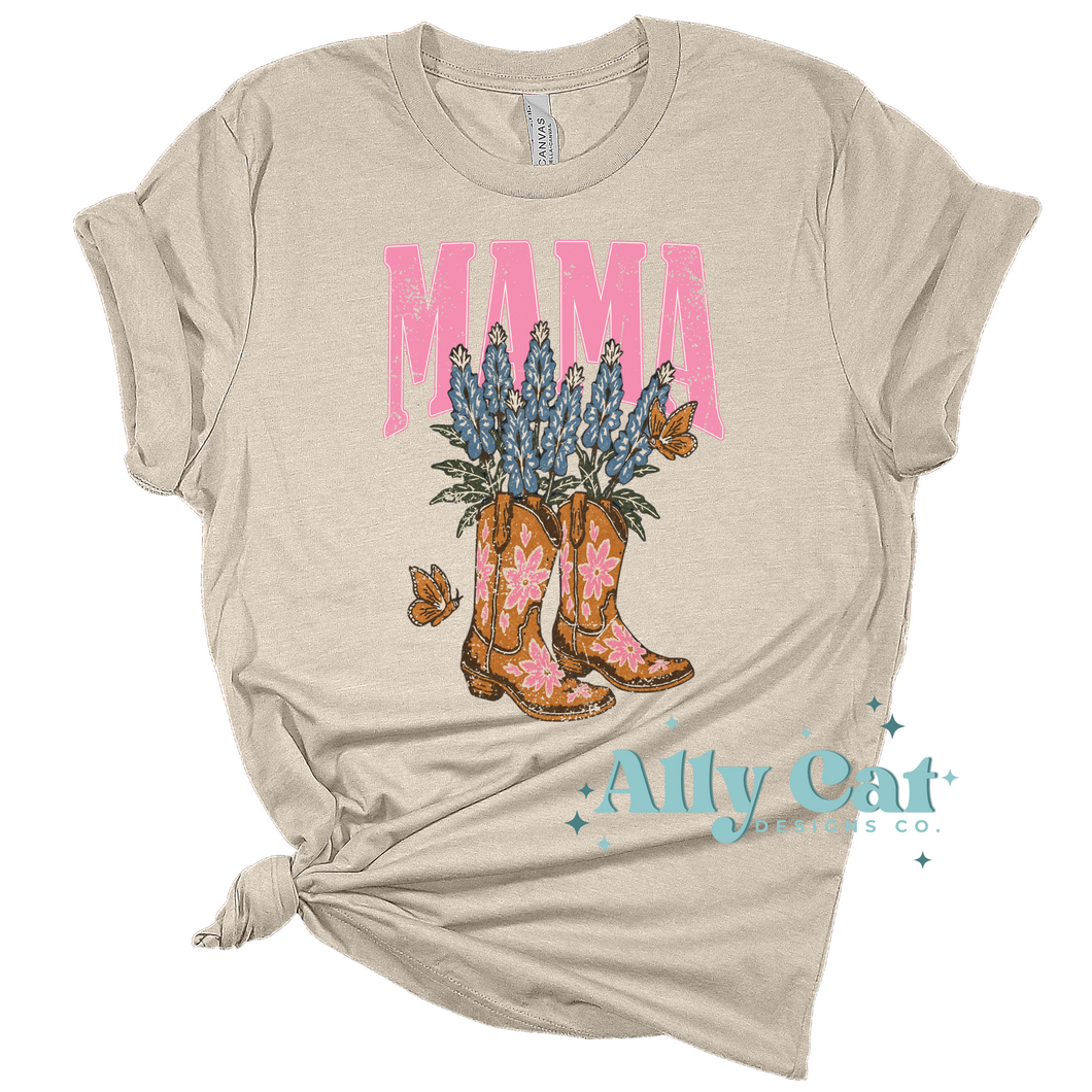 mama cowgirl floral tee