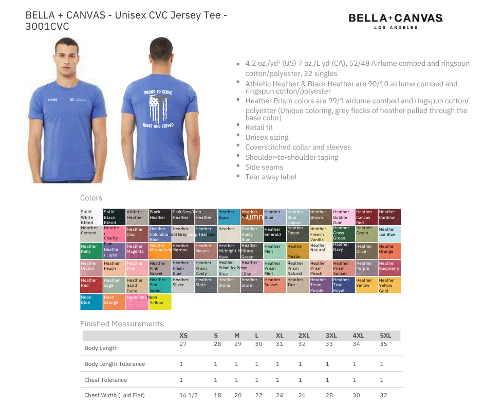 BCVA Proud to Serve Those Who Served Apparel