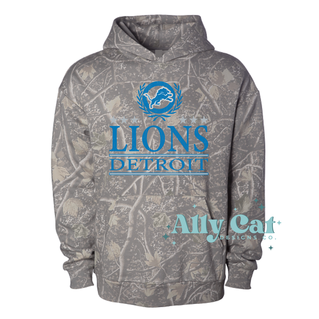 Lions Camo Hoodie Youth/Adult *Limited Edition*