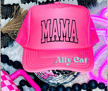 Load image into Gallery viewer, MAMA varsity trucker hat
