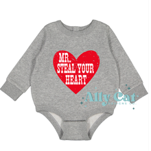 Load image into Gallery viewer, Mr Steal Your Heart Crew &amp; Infant Bodysuit
