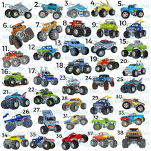 Load image into Gallery viewer, Monster Truck Personalization Toddler/Youth Tee or crewneck
