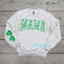 Load image into Gallery viewer, MAMA Personlized Clover Crewneck/Hoodie
