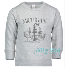 Load image into Gallery viewer, baby/toddler Michigan Wildlife Crewneck
