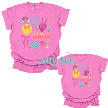 Load image into Gallery viewer, mama /mini matching rainbow/happy tee
