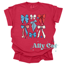 Load image into Gallery viewer, usa bow tee
