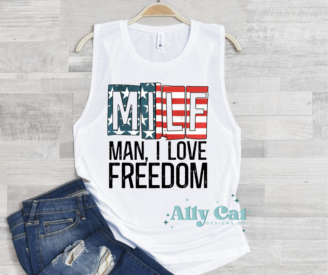 MILF Man I Love Freedom Muscle Tank