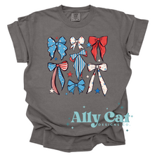 Load image into Gallery viewer, usa bow tee
