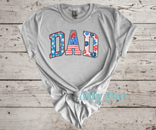 Load image into Gallery viewer, mama/dad/mini matching 4th of july tees
