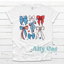Load image into Gallery viewer, usa bow tee
