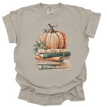 Load image into Gallery viewer, pumpkin stack books vintage fall
