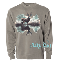 Load image into Gallery viewer, watercolor deer crewneck
