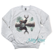 Load image into Gallery viewer, watercolor deer crewneck
