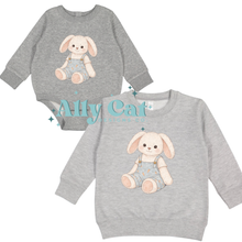 Load image into Gallery viewer, boy/girl vintage bunny Infant/Toddler/YOUTH tee or crew
