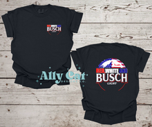 Load image into Gallery viewer, red white and busch light tee
