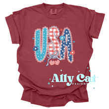 Load image into Gallery viewer, usa lace &amp; cherries 4th of july
