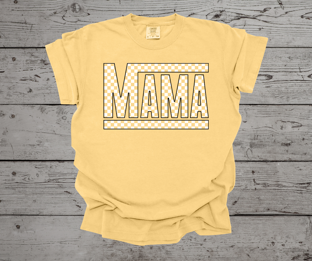 mama checkered yellow