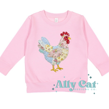 Load image into Gallery viewer, patchwork duck/chicken/bunny infant/toddler/youth tee/crewneck
