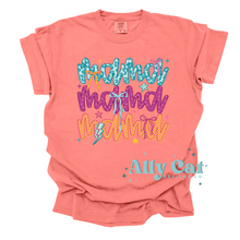 Load image into Gallery viewer, neon mama checkered bow tee
