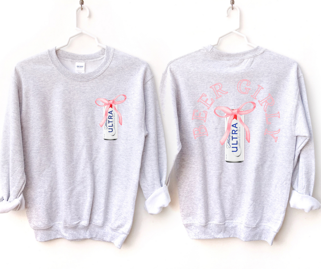 beer girly crewneck