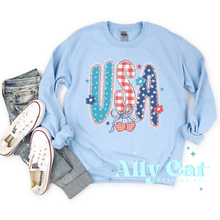 Load image into Gallery viewer, usa lace &amp; cherries 4th of july
