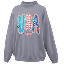 Load image into Gallery viewer, USA LACE 4TH OF JULY MOCKNECK
