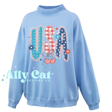 Load image into Gallery viewer, USA LACE 4TH OF JULY MOCKNECK

