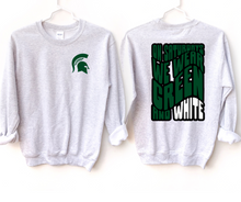 Load image into Gallery viewer, on saturdays we wear green and white MSU crewneck/hoodie
