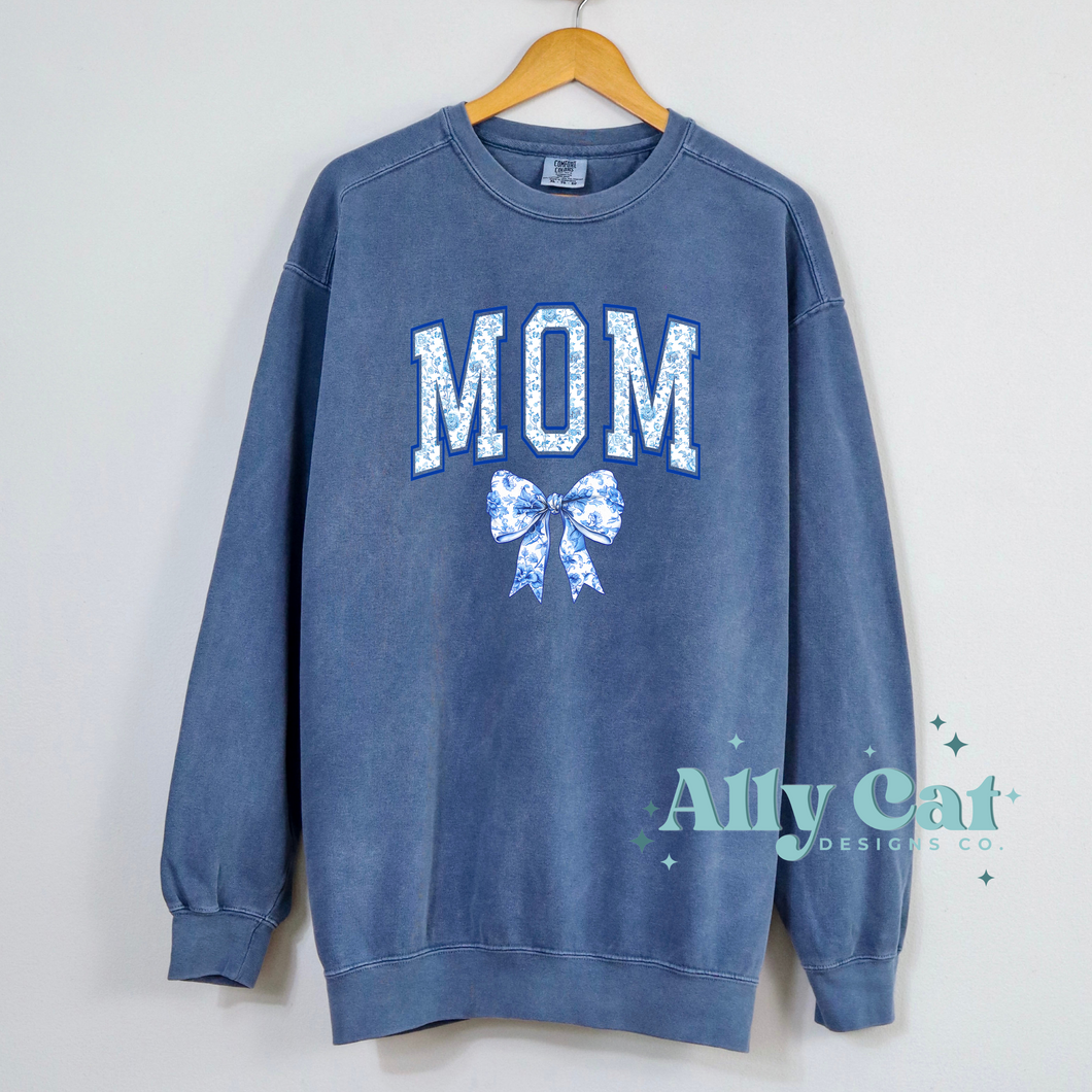 floral varsity crewneck