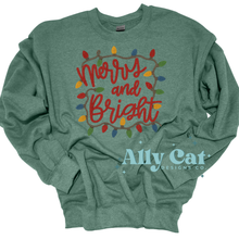 Load image into Gallery viewer, merry &amp; bright faux embroidered
