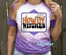 Load image into Gallery viewer, Howdy Witches Bleached Tee
