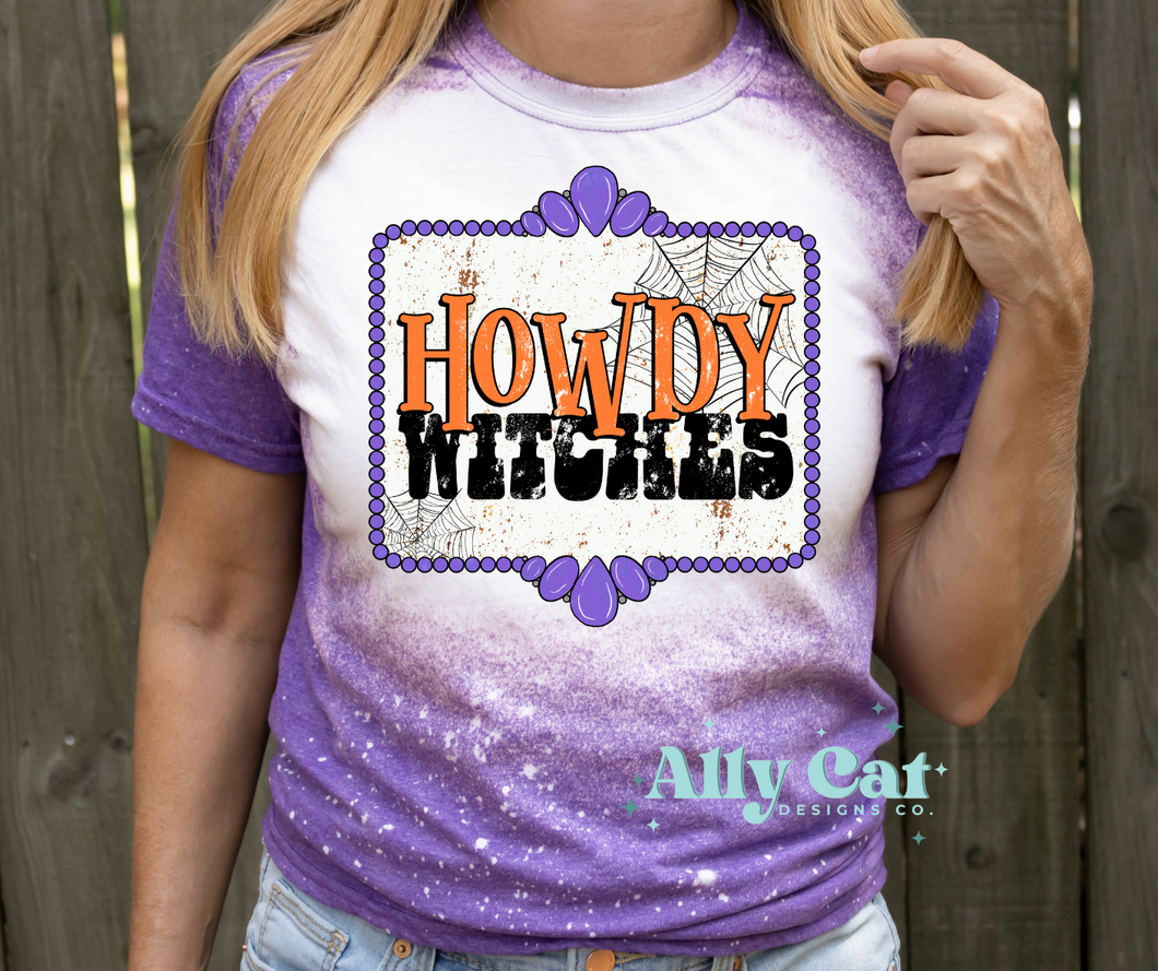 Howdy Witches Bleached Tee