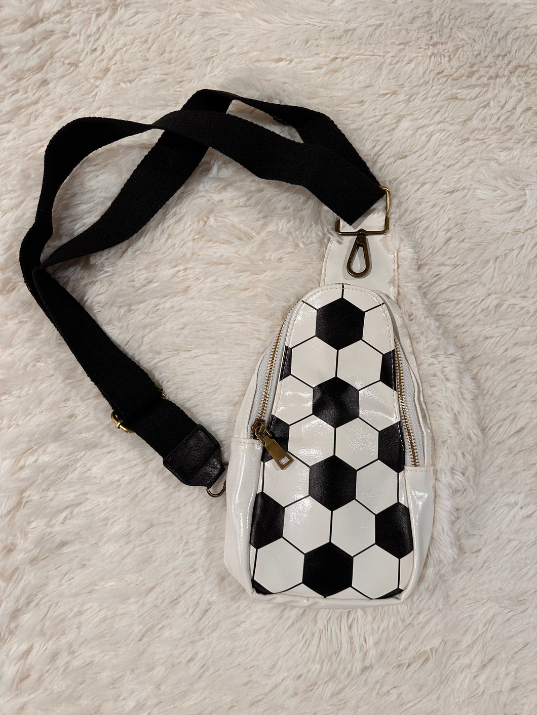 Leather Soccer Sling Bag