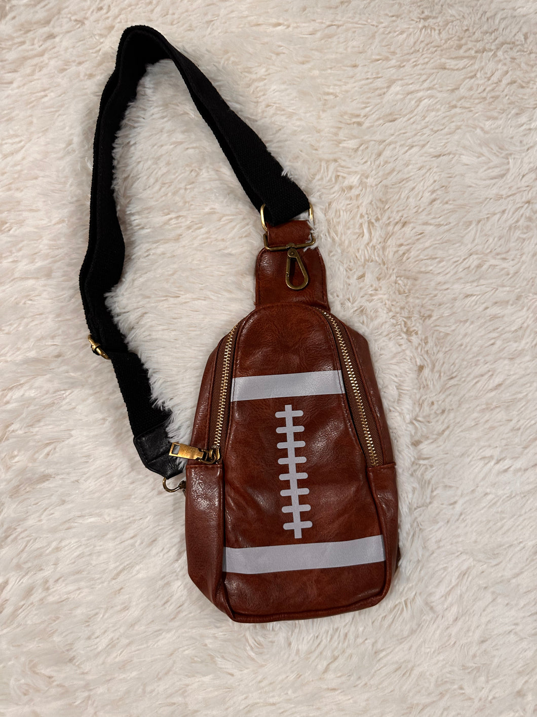 Leather Football Sling Bag