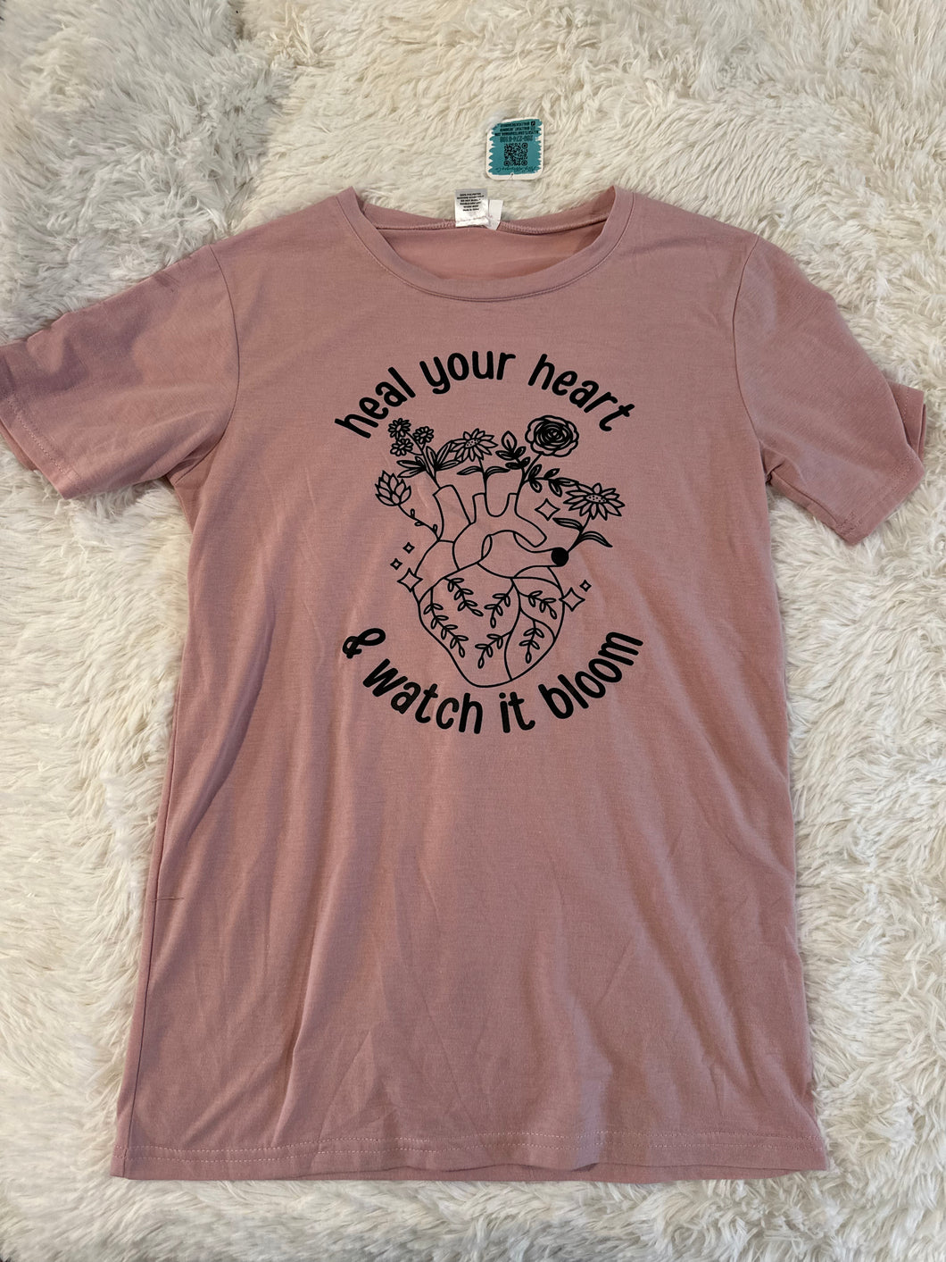 heal your heart, watch it bloom T-shirt - Small