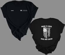 Load image into Gallery viewer, BCVA Proud to Serve Those Who Served Apparel
