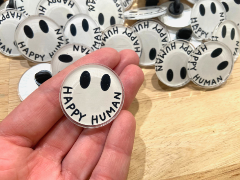 Happy Human Pin