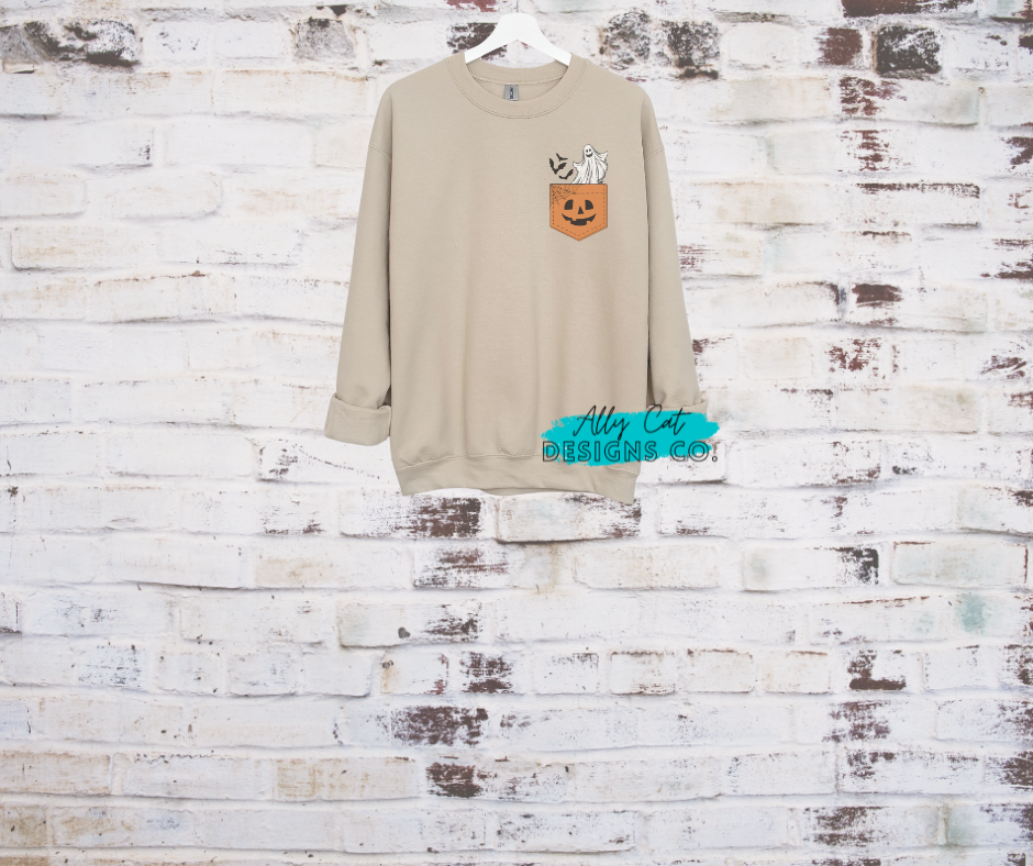 Spooky Pumpkin Pocket Crewneck