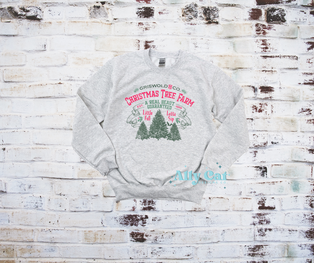 Vintage Style Christmas Tree Farm Crewneck
